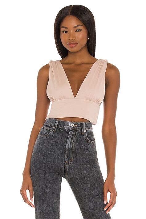 Superdown Victoria Ruched Top In Nude REVOLVE
