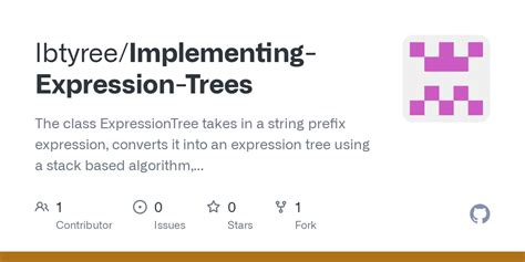 GitHub Lbtyree Implementing Expression Trees The Class