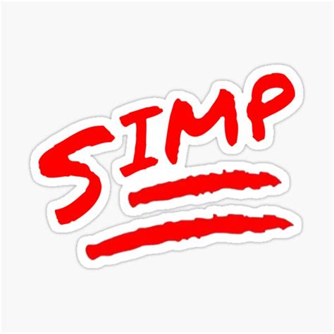 "SIMP 100 ? emoji style" Sticker for Sale by schmicol | Redbubble