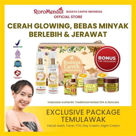 Jual RORO MENDUT Temulawak Anti Acne Plus Brightening Exclusive Package