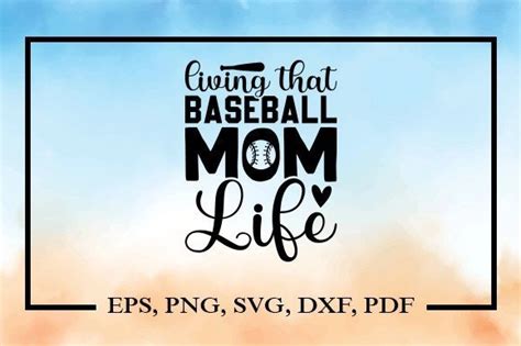 Living That Baseball Mom Life Svg Graphic By Cute Paw · Creative Fabrica