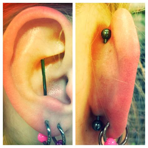 Vertical Industrial Done On A New Client Of Mine Piercings