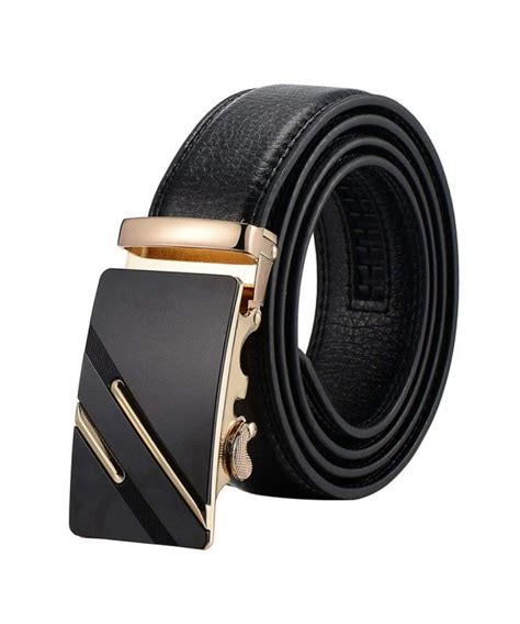 Mens Belt- Black Leather Belts for Men- Ratchet Belt with Automatic ...