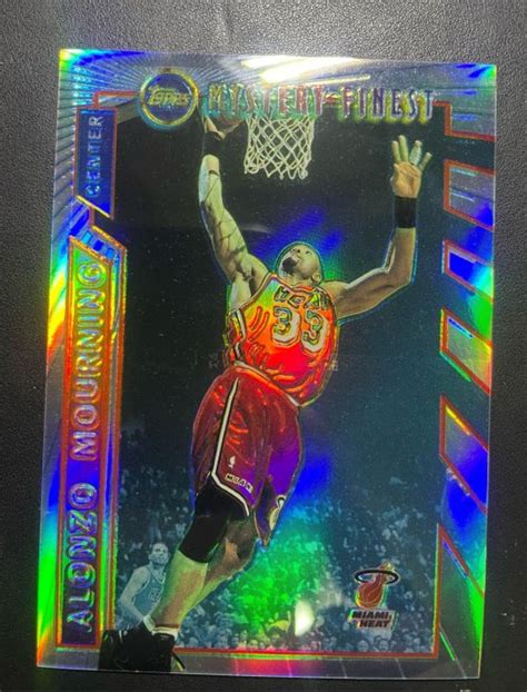 1996 Topps Mystery Finest Alonzo Mourning NM Heat Borderless Refractor