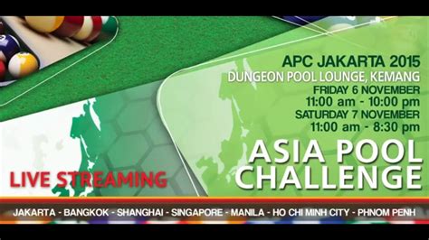 APC Asia Pool Challenge 2015 Jakarta 2015 11 06 11h00 Phnom Penh 1