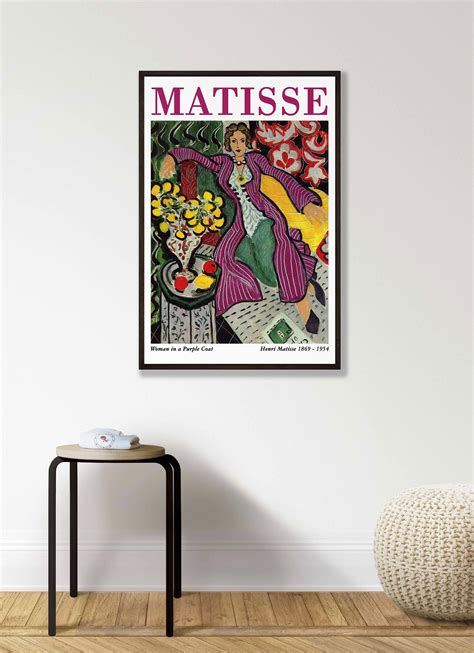 Henri Matisse WOMAN In A PURPLE COAT Exhibition Wall Art Poster Print