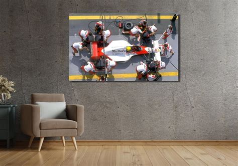 Ayrton Senna Pit Stop Poster Senna Canvas Wall Art Design Etsy