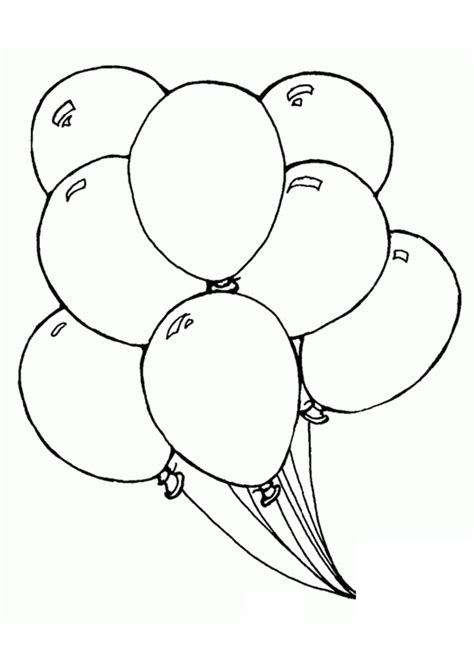 Printable Balloon Coloring Pages