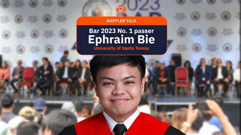 Rappler Talk In Conversation With Ephraim Bie 2023 Bar Topnotcher