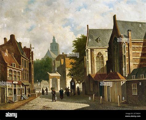 roosdorp frederik townsfolk   sunlit dutch town dutch school