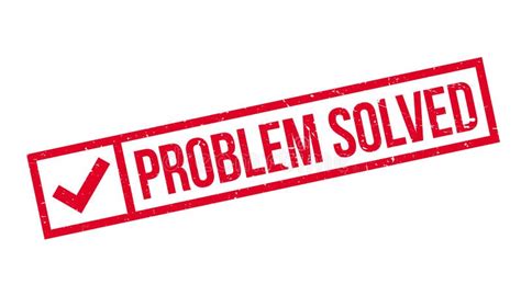 Problem Solved Rubber Stamp Stock Vector Illustration Of Construe