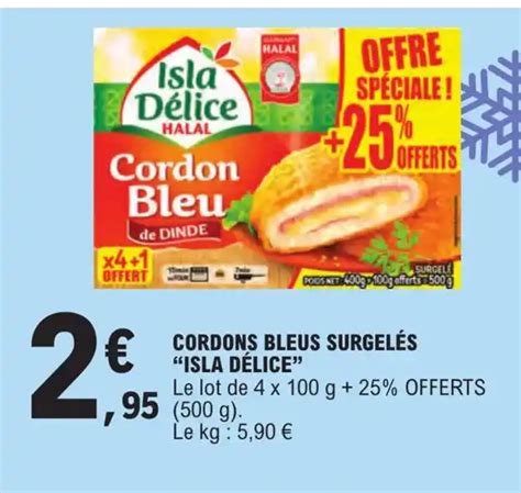 Promo CORDONS BLEUS SURGELÉS ISLA DÉLICE chez E Leclerc