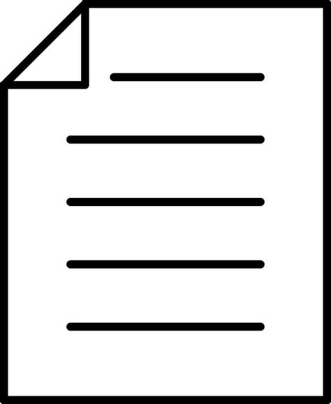 Document Line Icon Vector Art At Vecteezy