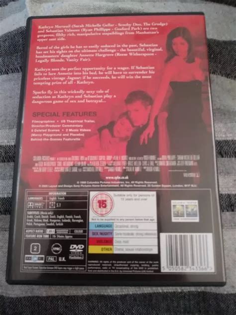 DVD CRUEL INTENTIONS REESE WITHERSPOON SARAH MICHELLE GELLAR RYAN