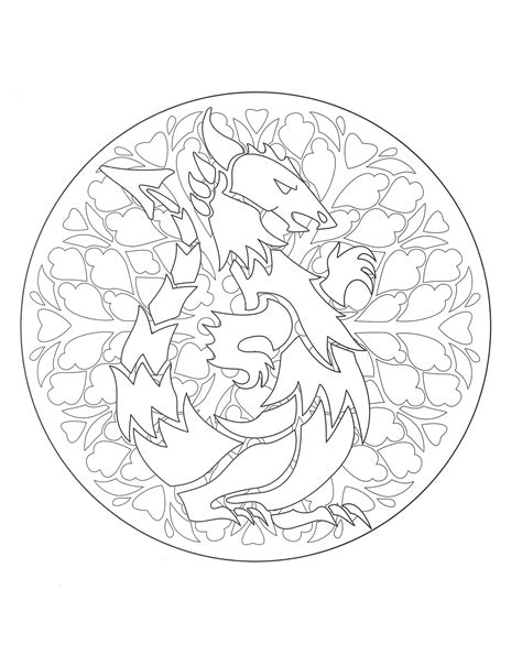 Dragon Mandala - 1 - Mandalas with animals