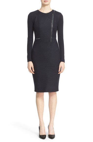 Max Mara Edro Lambskin Leather Trim Jersey Dress Maxmara Cloth