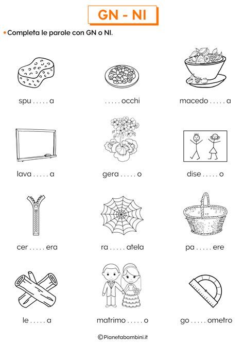 Schede Didattiche Su GN NI Da Stampare PianetaBambini It
