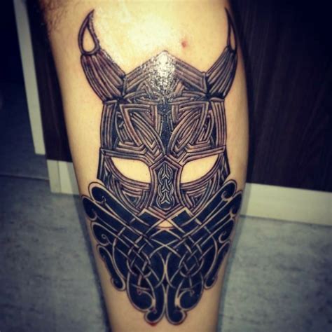 Viking Helmet Tattoo