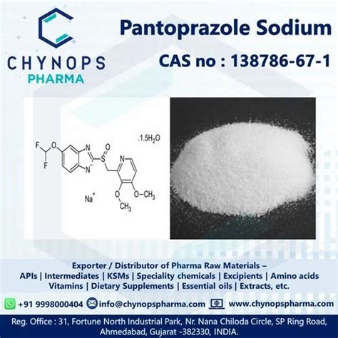 Pantoprazole Sodium Usp Pantoprazole Api Pantoprazole Powder Cas