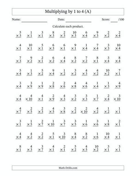 Multiplication Test Worksheetsr Worksheetscity