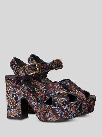 Printed Velvet Platform Sandals Sandals And Clogs Etro