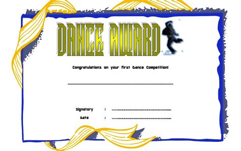 Dance Award Certificate Template 8 Best Ideas Throughout Ballet