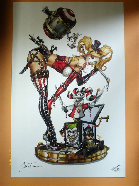 Harley Quinn Art Print Hot Comics Art Jamie Tyndall Signed Nm Ebay