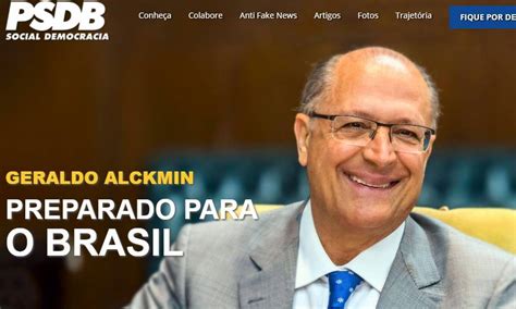 Site Do Psdb Sp Lan A Alckmin Como Pr Candidato Presid Ncia Jornal