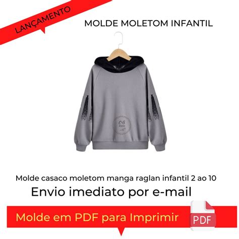 Molde Pdf Moletom Infantil Manga Raglan Envio E Mail Elo