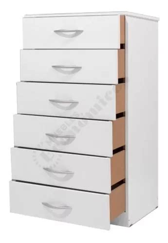 Cajonera 6 Cajones Chifonier Melamina Cómoda Mueble Armado en venta en