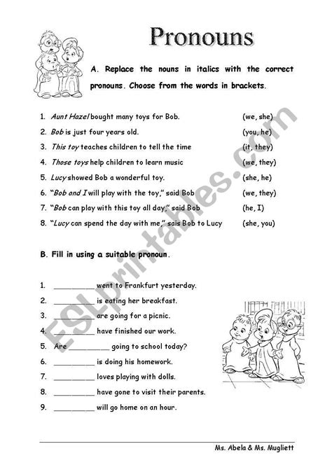 Pronouns ESL Worksheet By Marthese26