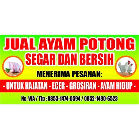 Jual Spanduk Banner Jual Ayam Potong Segar Shopee Indonesia