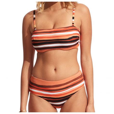 Seafolly Women S Sun Stripe Wide Side Retro Bikini Bottom In 2022