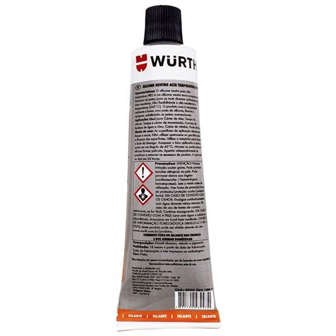 Silicone Alta Temperatura Preto C Wurth