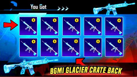 Finally M416 Glacier Crate Back In Bgmi😍 Bgmi M416 Glacier Crate🔥uc