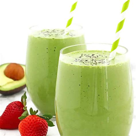 Easy Spinach Smoothie Recipe With Avocados Strawberries