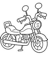 Motorcycle ride coloring page for children