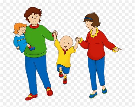 Caillou With His Parents And Sister Rosie - Caillou And His Family, HD ...