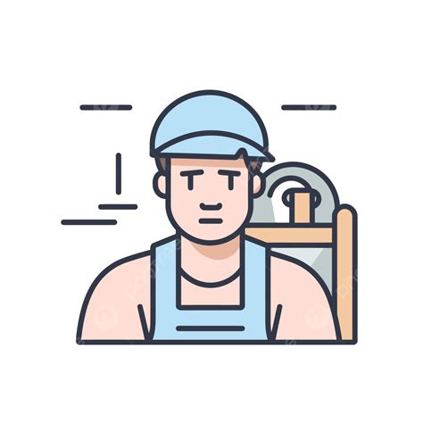 Icono De Trabajador En Color Beige Vector Png Mec Nico Icono Lineal