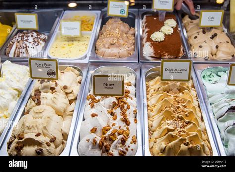 Barcelona Spain 2018 Ice Cream Shop In Barcelona Spain Stock Photo