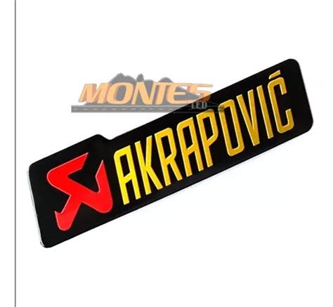 Pegatina Akrapovic Logo Sticker Escape Metal Alta Temperatur Mercadolibre