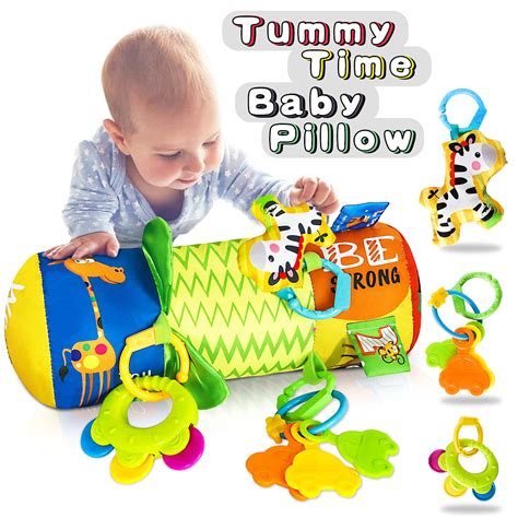 Baby Tummy Time Pillow Toys for 3-6 Months, Newborn Toys for 2 3 Month ...