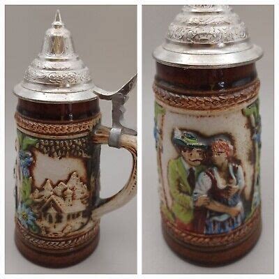 RARE Vintage Original Small Gerzit Gerz Beer Stein With Lid EBay