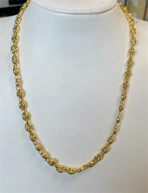 Collier or 18k 26 25grs maille grain de café 50cm 7 L Atelier des