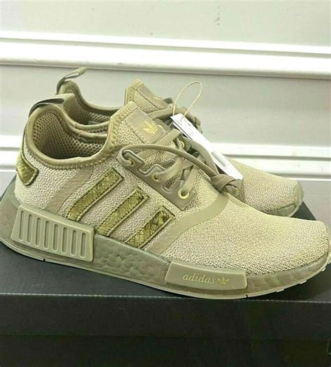 Pre Owned Adidas Originals Adidas Nmd R1 Olive Green Gold Velvet Boost Women S Sizes Shoes