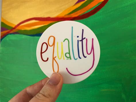 Rainbow Equality Sticker Laptop Sticker Bumper Sticker - Etsy