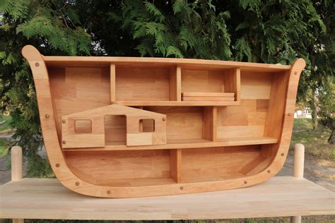 Wooden Shelf Noahs Ark Wooden Ark Etsy