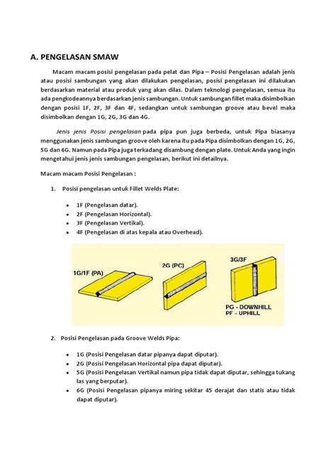 Pengelasan Smaw Macam Macam Elektroda Las Smaw Pdf