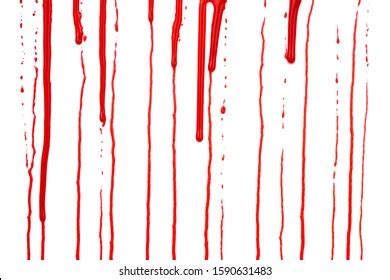 Dripping Blood Isolated On White Background Stock Photo