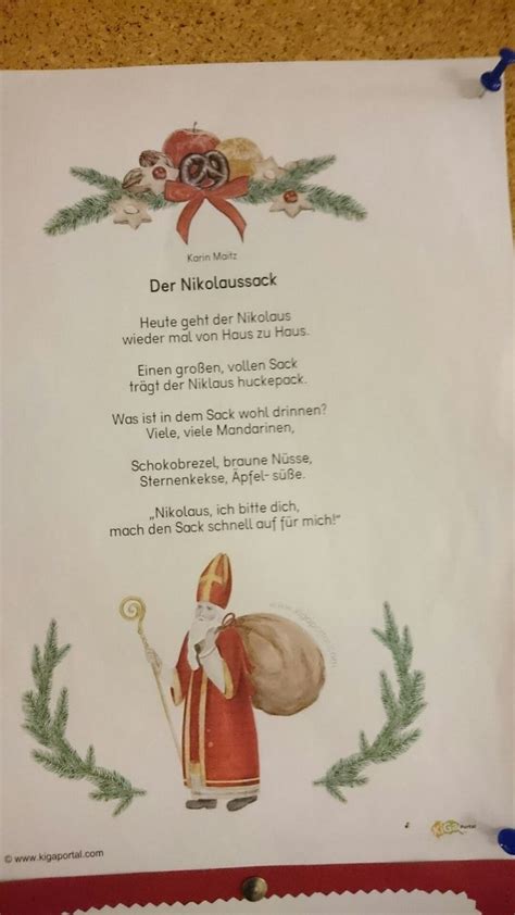 Pin Von Aurora Auf Weihnachten Weihnachtsgedicht Kinder Nikolaussack